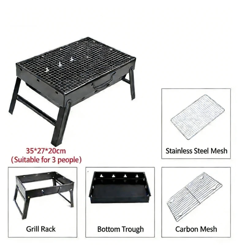 شواية باربكيو قابلة للطي للاستخدام الخارجي، شواية...