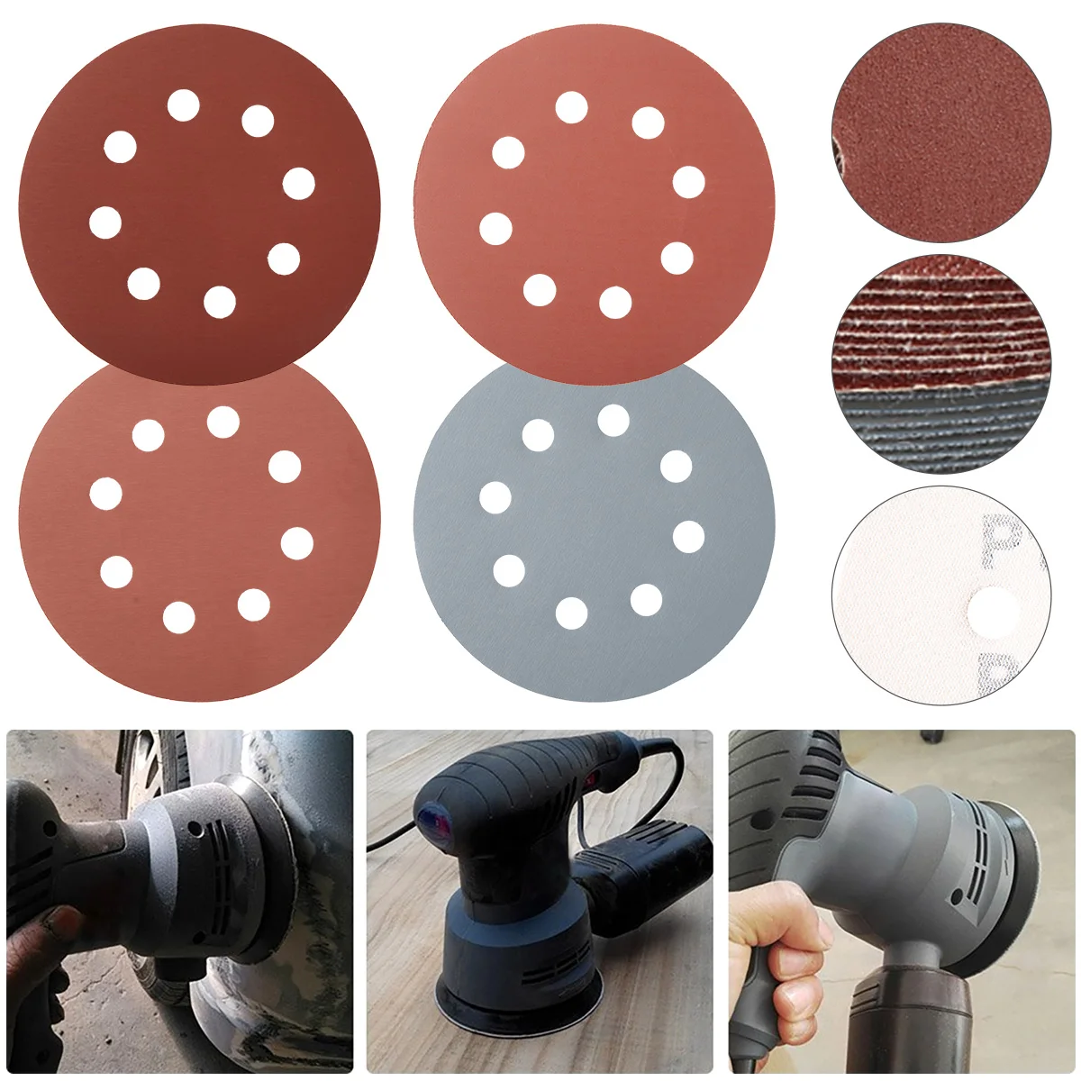 Sanding discs sandpaper set 100/300Pcs 6 Inch