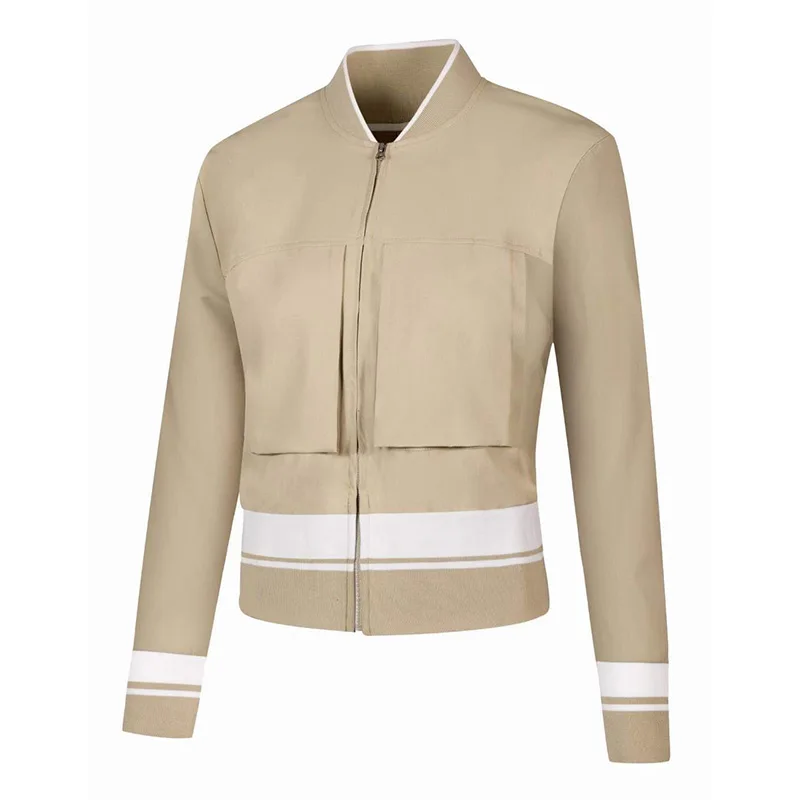 Golf Autumn New Women's Outdoor Quick drying Sports Jacket Comfortable Versatile Baseball Collar Coat Short Ladies Thin Top