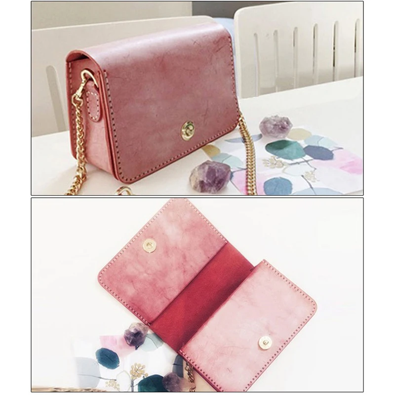 1Set DIY Kraft Paper Template Fashion Messenger Bag Leather Craft Pattern DIY Stencil Sewing Pattern 18X12.5cm leather craft template sewing template