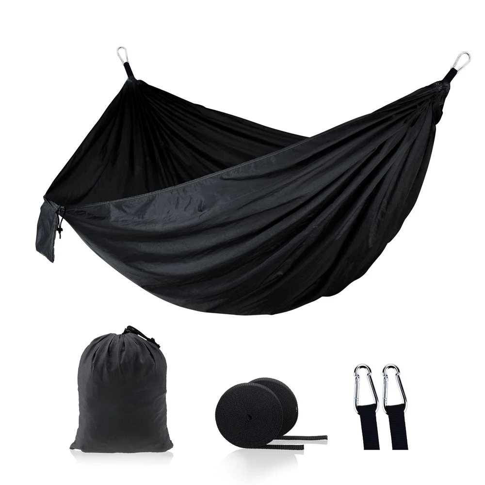 Outdoor Camping Survival Hammock 260*140cm Portable Durable Ultralight Nylon Parachute Hammock For 1-2 Person Hanging bed Travel garden furniture	 Outdoor Furniture