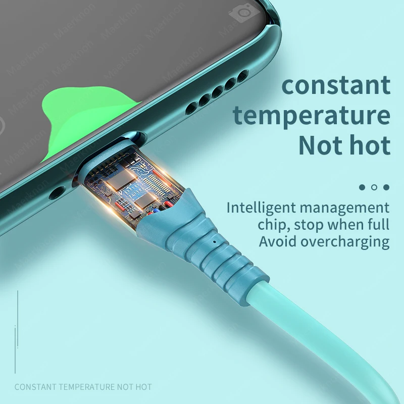 5A USB 타입 C 케이블 LED 고속 충전 데이터 케이블 고속 데이터 전송 데이터 와이어 USB A에서 타입 C로 퀵 차지 케이블