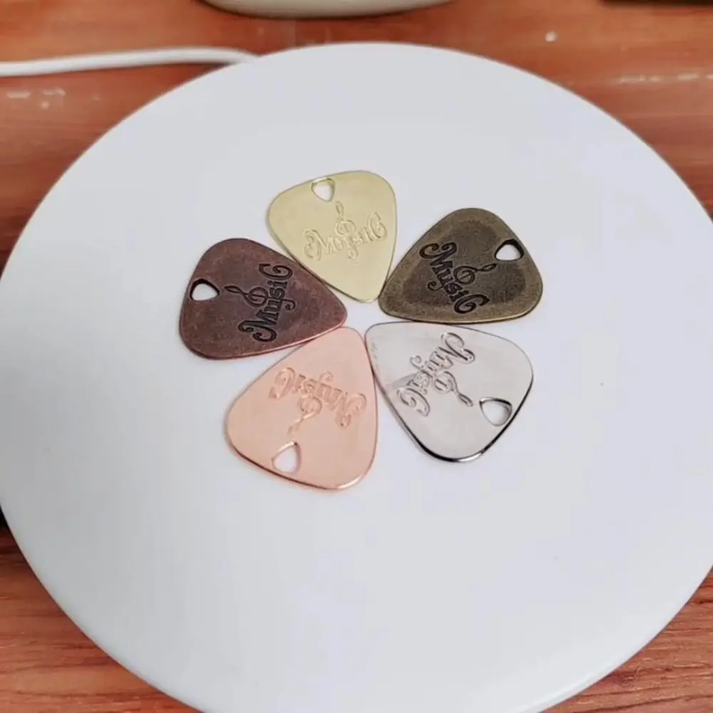 Wear-resistant Metal Guitar Pick Electric Guitar Bass Acoustic Picks Sparkling Pick Plectrum Ukulele Picks