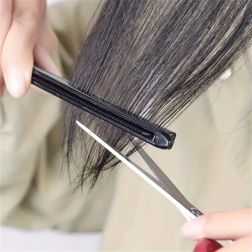 1pcs 이발 스트레이트 닝 V 모양 블랙 컬러 빗 홈 헤어 스트레이트 닝 빗 클립 타입 헤어 드레싱 헤어 스트레이트 닝