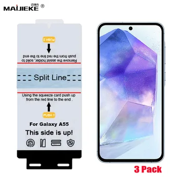 3 pezzi HD pellicola idrogel anteriore per Samsung Galaxy S24FE A56 A36 A55 A35 A25 A15 protezione schermo in TPU morbido autorigenerante
