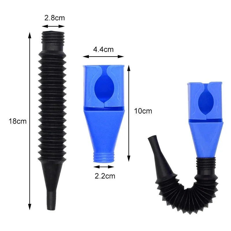 3PC 자동차 급유 깔때기 가솔린 접이식 엔진 오일 깔때기 도구 플라스틱 깔때기 자동차 오토바이 급유 도구 자동 액세서리