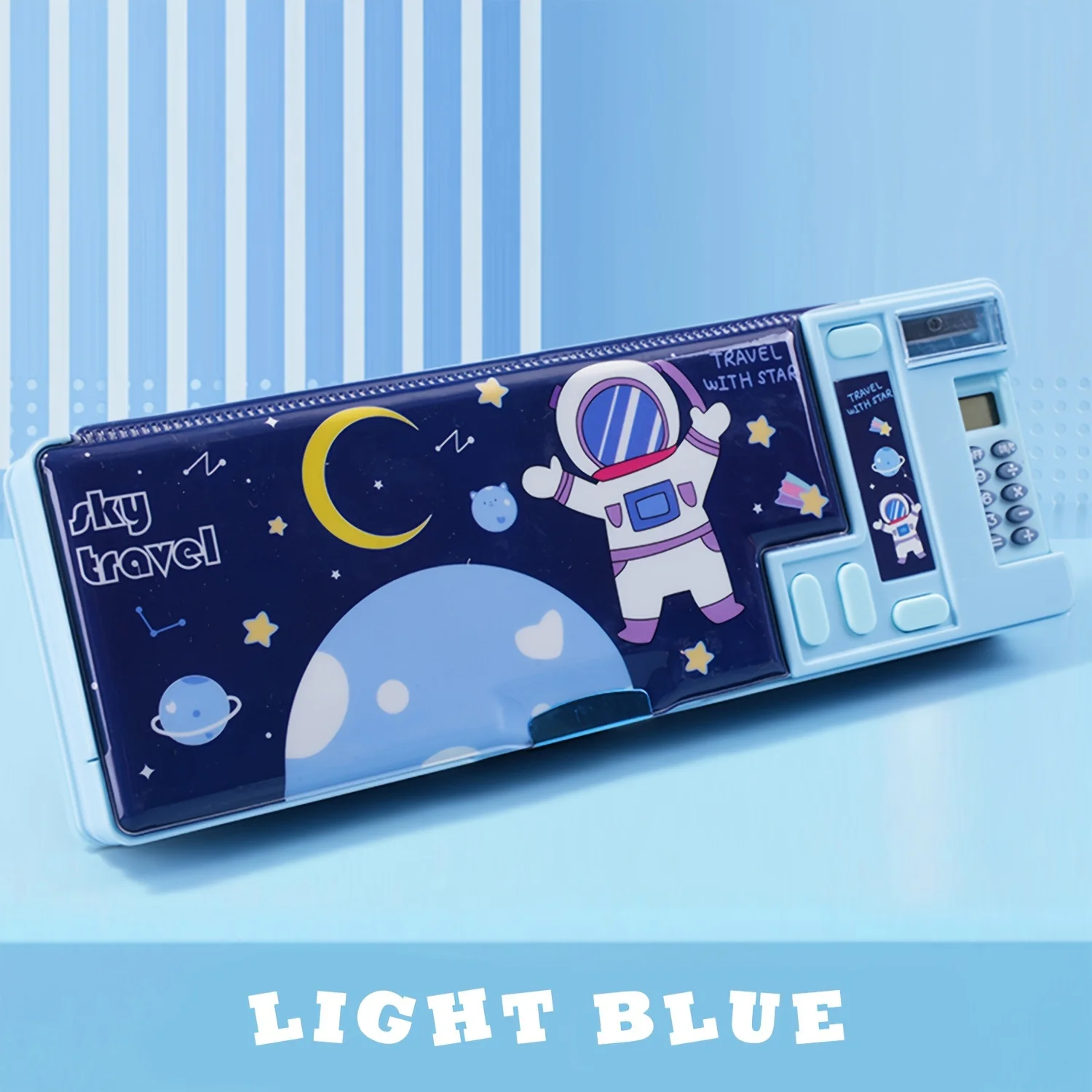 مقلمة متعددة الوظائف للأطفال مع آلة حاسبة، منظم مك...