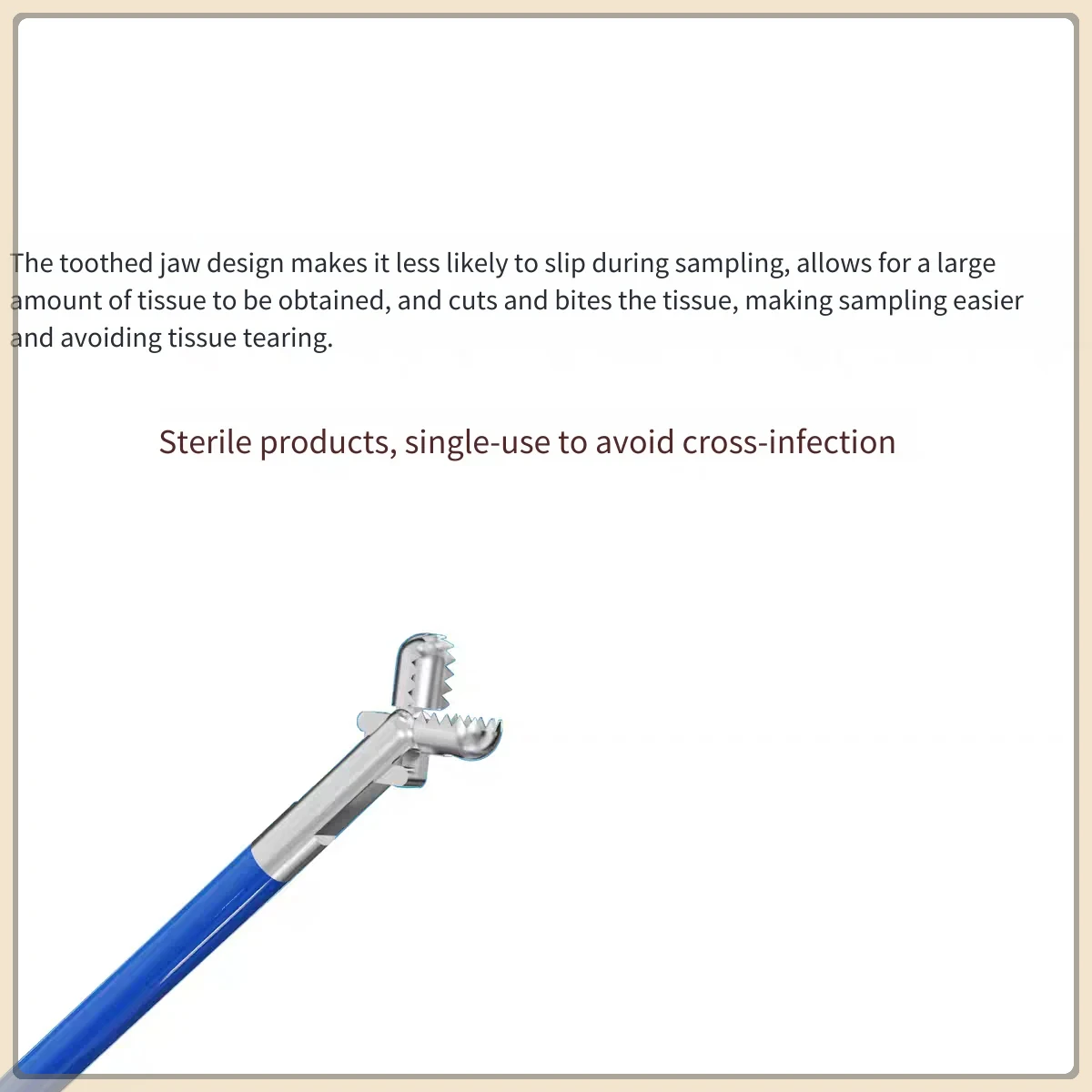 Biopsy forceps jaw types