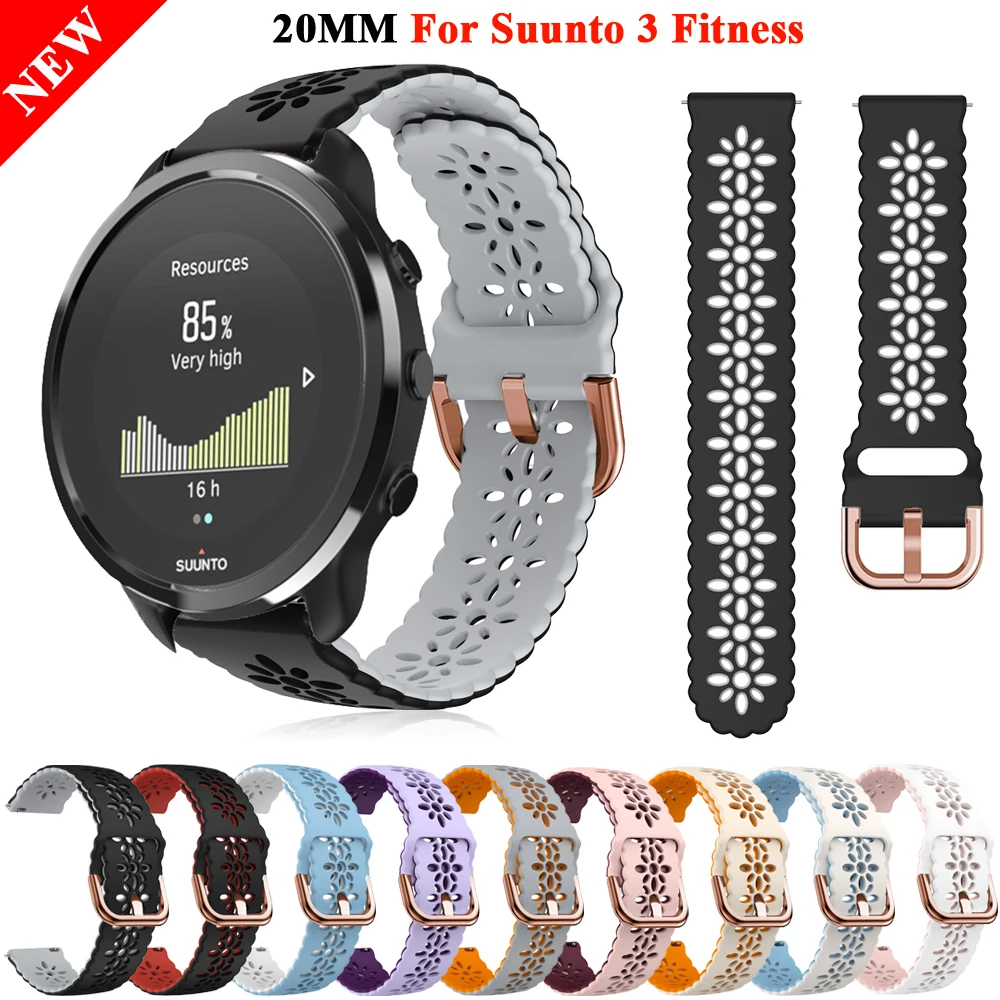 

20mm Replacement Watch Straps For SUUNTO 3 Fitness Silicone Watchband Sport Wristband Polar Ignite 2/3 COROS APEX Smart Bracelet