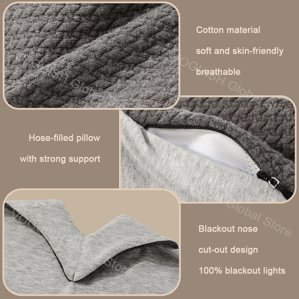 Sleeping Eye Mask with Neck Pillow Brace Support Soft Eye Patches Comfort Face Sleep Mask Eyeshade Breathable Block Out Light