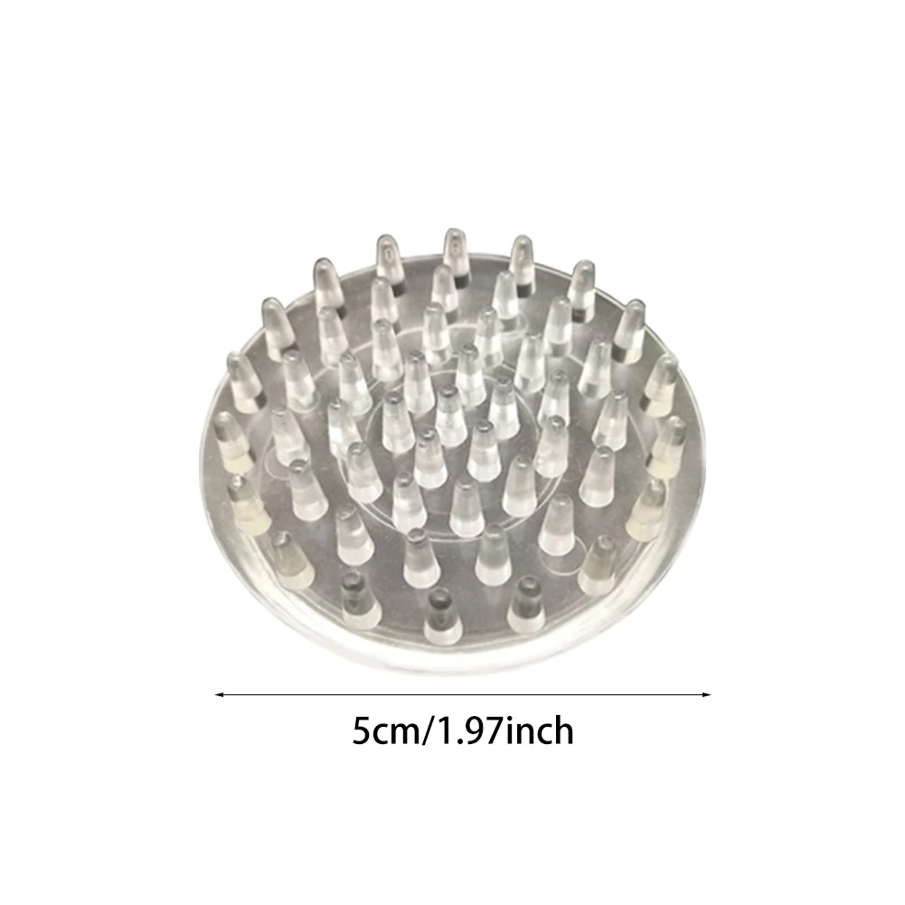 Description Picture 2 of item8pcs Round Furniture Spiked Caster Cup Home Transparent Leg Pad Portable Carpet Protector Living Room Easy Install Anti Slip