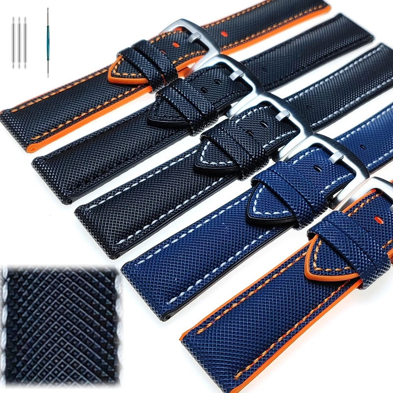 Universal Nylon Fiber Watch Strap - Versatile Rubber Wristband