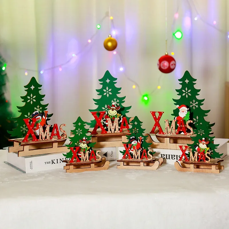Drewniane boże narodzenie dekoracja na boże narodzenie w domu zawieszki choinkowe boże narodzenie ozdoby z drewna Navidad nowy rok 2021 prezent boże narodzenie ozdoby