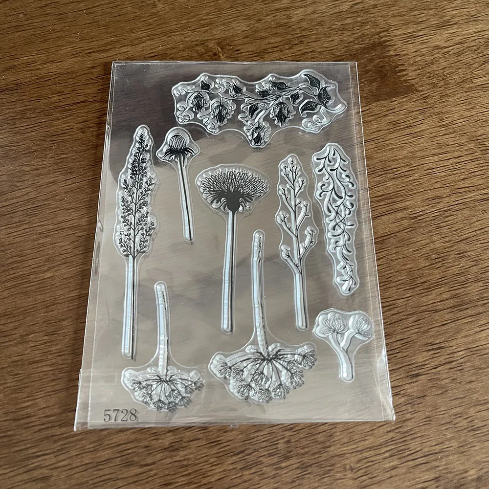 Fairy Mushroom Clear Stamps Plants Tranperant Silicone Stamp Card Making Album DIY Scrapbooking Crafts Supplies 22 styles