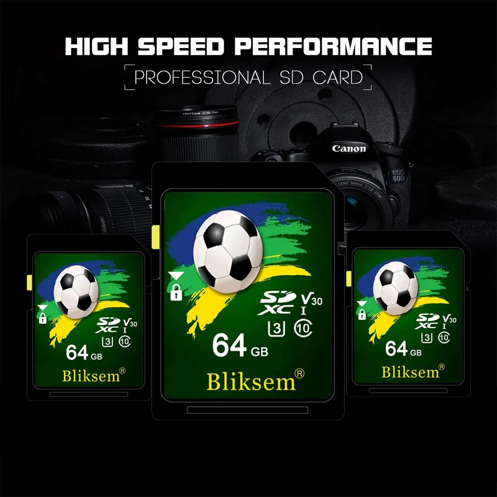 Bliksem SD 카드, SDHC SDXC UHS-I, C10, 64G U3 메모리 카드, 지지대 V30, 4K, 카메라, DV, SLR용, 64GB