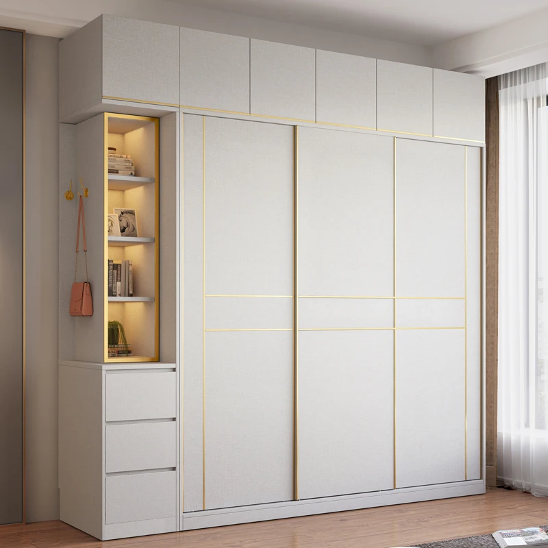 

Sliding Doors Clothes Cabinet Drawers Hangers Underwear Partition Wardrobe Rail Clothes Divider Moveis Para Casa Household Items