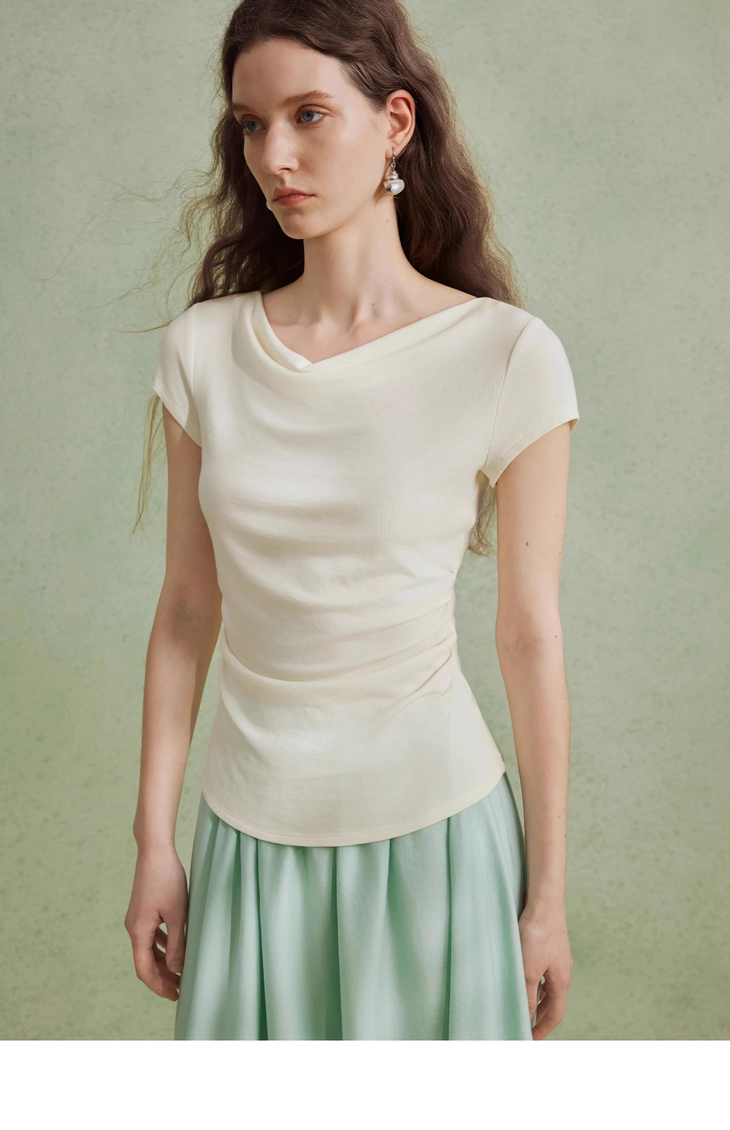 AEL Elegantes Kurzarm-Top für Damen, Sommermode, französischer Stil, schmale Passform, Hemd-Design, Freizeitkleidung – Detail 16