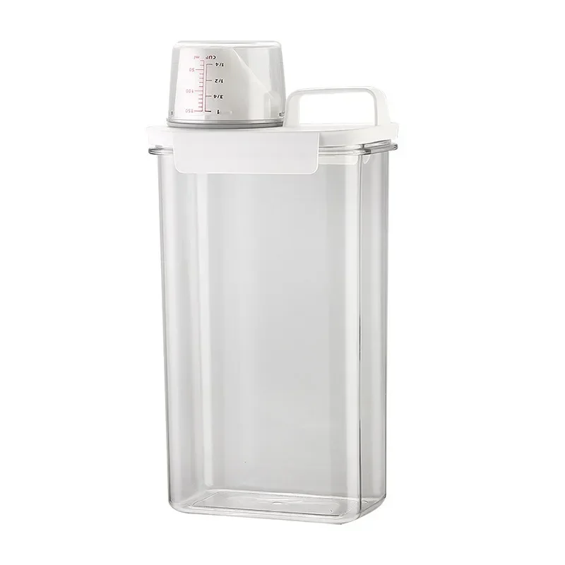 Laundry powder storage box, bathroom laundry detergent storage tank, transparent acrylic box, household necessities 5