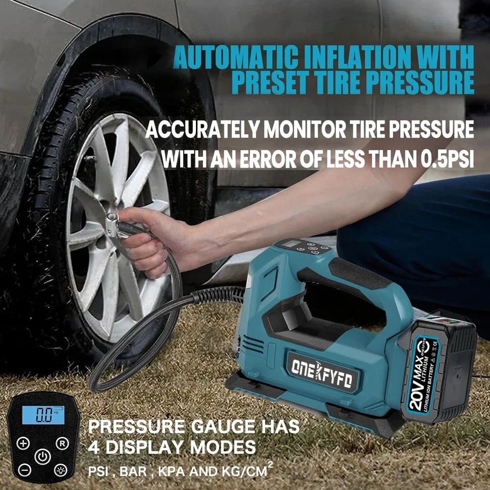 ⭐︎ワイヤレスカーエアコンプレッサーエアポンプデジタルディスプレイ 楽天市場】5個セットライト付き 液晶 デジタル エア