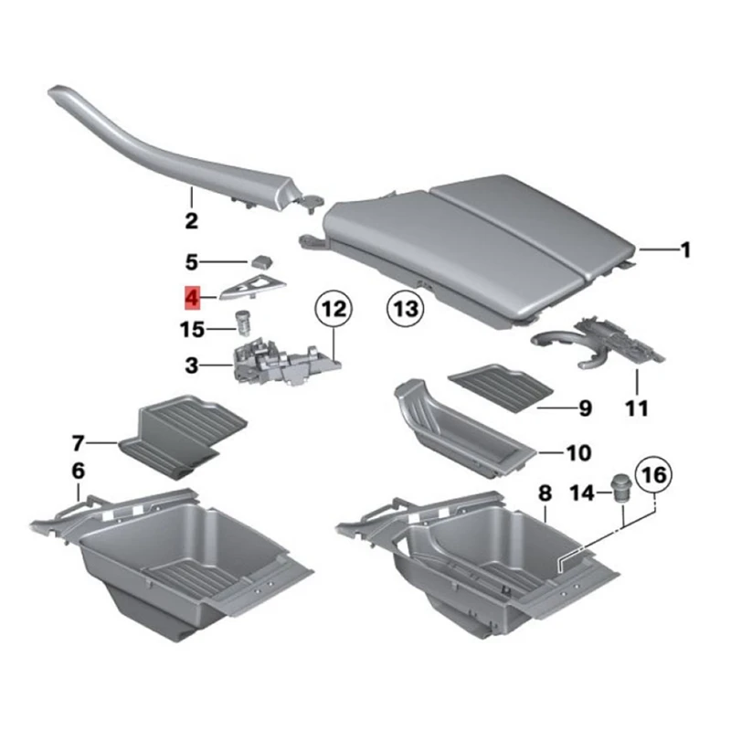 ڵ ܼ  Ǹ Ʈ Ŀ 51169171552, BMW 5 ø F10 F11 F18 2010 2016  г   г ǰ