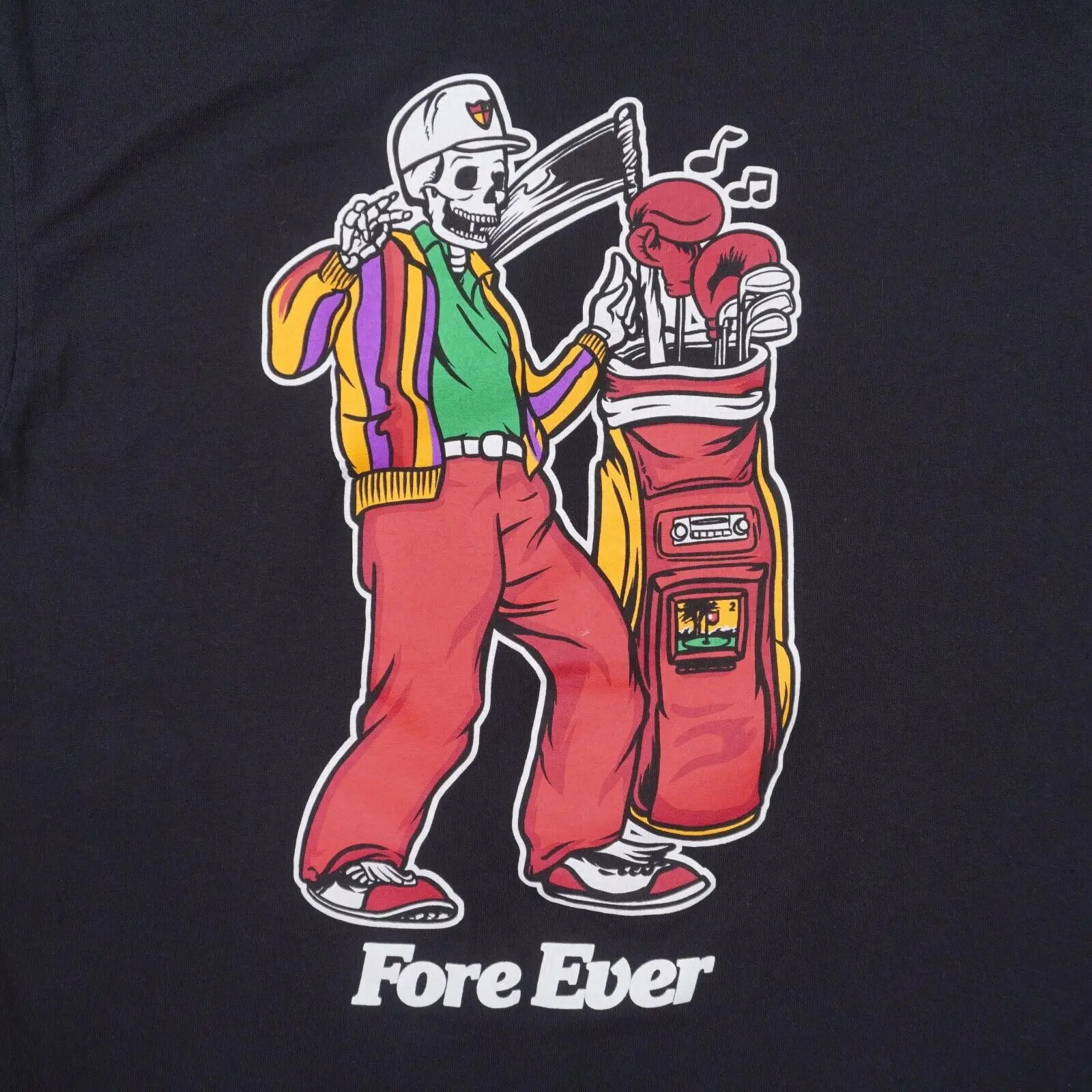 

Fore Ever Pro Shop Golf T Shirt Mens Medium Black 100% Cotton Short Sleeve EUC