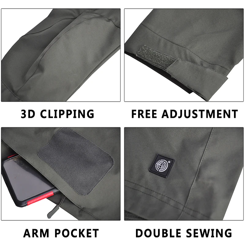 HAN WILD Soft Shell Jacket Fleece Jackets Tactical Coat Men Clothing Camouflage Hiking Windbreakers Hunting Climbing Clothing