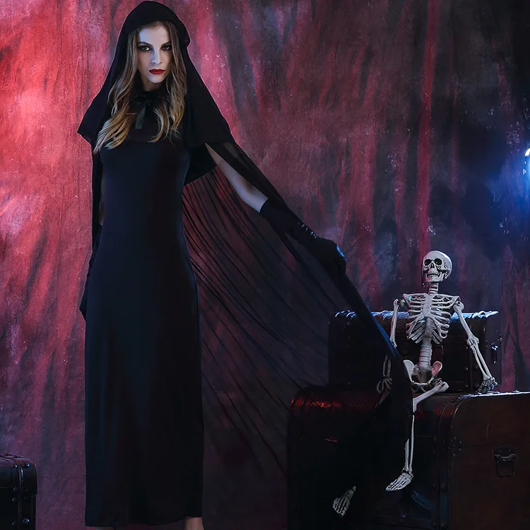 Robe Sorcière Vampire à Capuche Sexy – photo 3