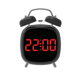 Dual Bell Super Loud Voice Control LED Alarm Clock with Night Mode (BR)