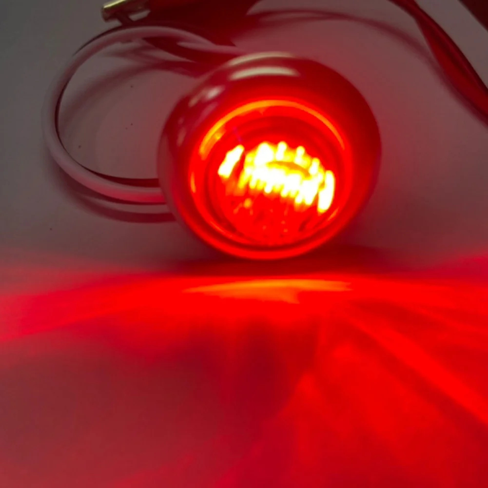 10 Stück 12V Runde 3-LED-Seitenmarkierungsleuchten mit Edelstahl 304 Zierringblende für LKW, Anhänger, Boot – Detail 14