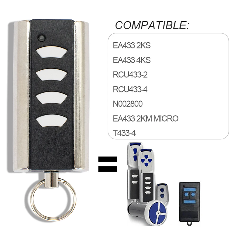 Garage Door Opener Rolling Code 433MHz Micro For Normstahl / Crawford Standard Steel T433-4 RCU 433 4K 2K EA 433 2KS 4KS N002800