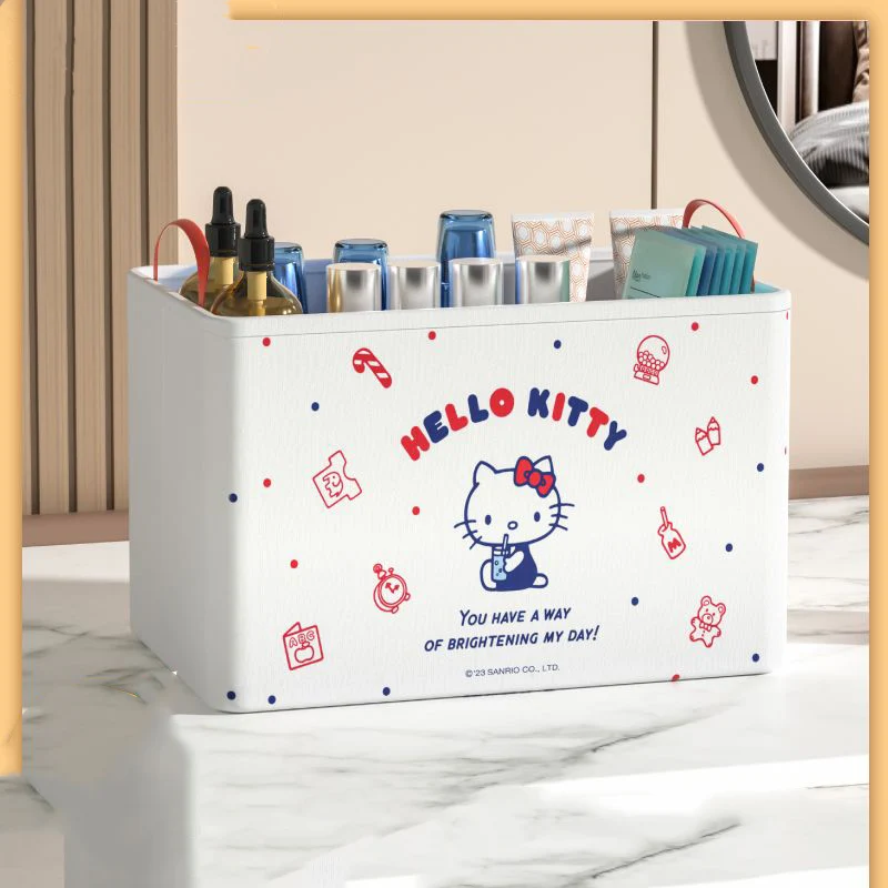 

Sanrioed Hello Kitty My Melody Kuromi Cosmetic Snack Storage Basket Dormitory Household Use Living Room Sundries Organizing Box