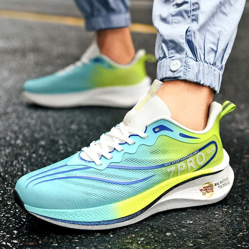 2024 New Summer Carbon Plate Friction Sound Racing Running Shoes for Both Men and Women, Couple Sports Shoes36-45 4
