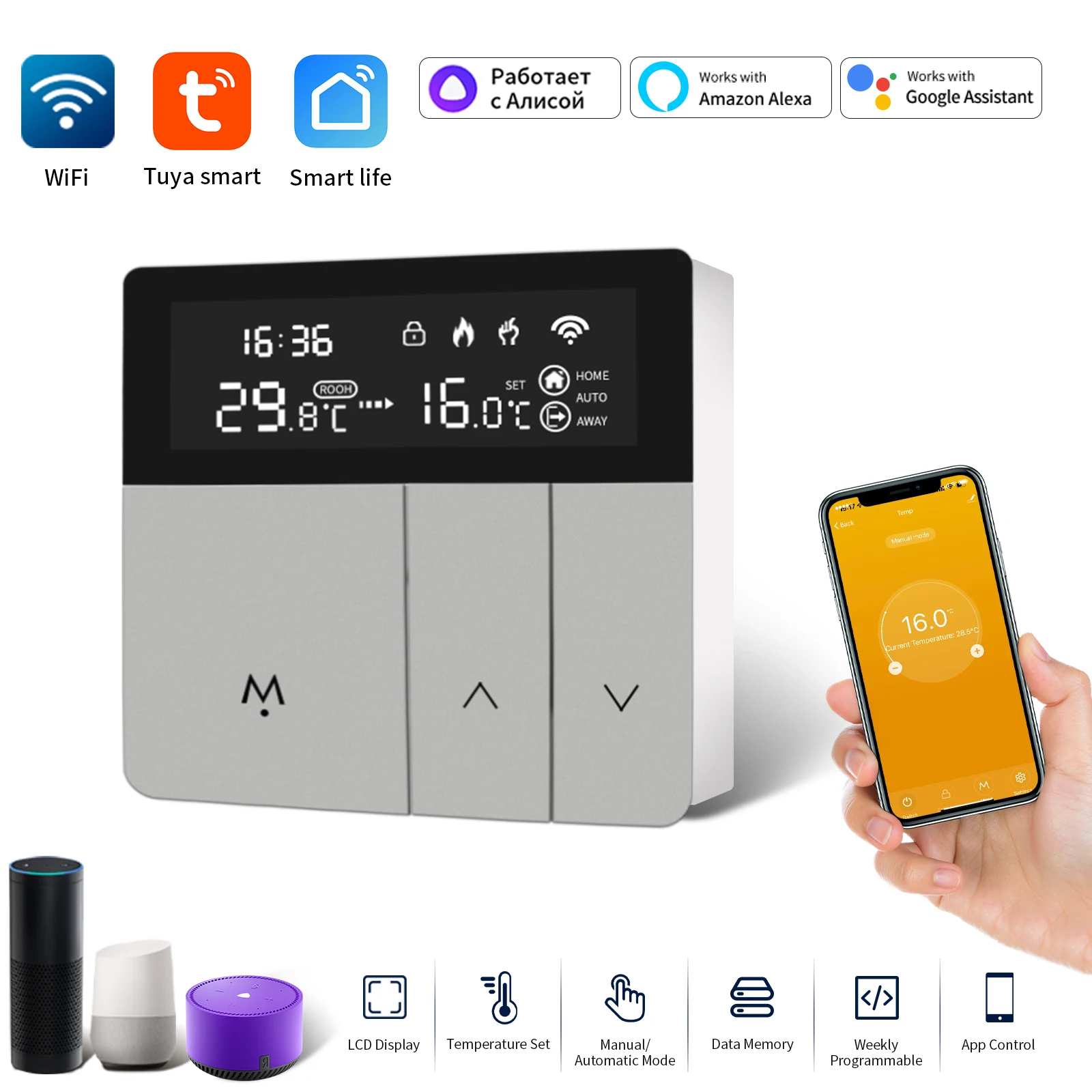 Control Wifi Thermostat Temperature Controller - Wifi Temperature Smart  Controller - Aliexpress