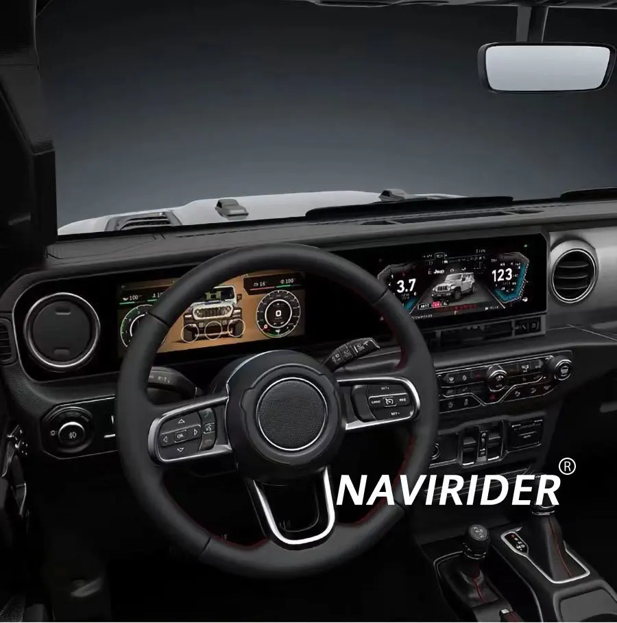 12.3inch+12.3inch Carplay Car Radio For JEEP WRANGLER 2018-2022 LCD Android Dual