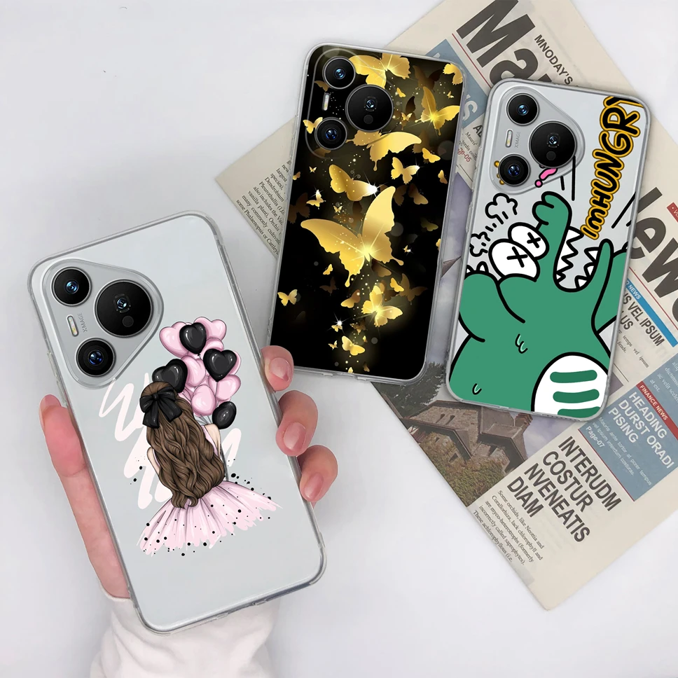 Transparent Cute Flower Phone Case - Soft TPU Silicone Shockproof Protective Cover