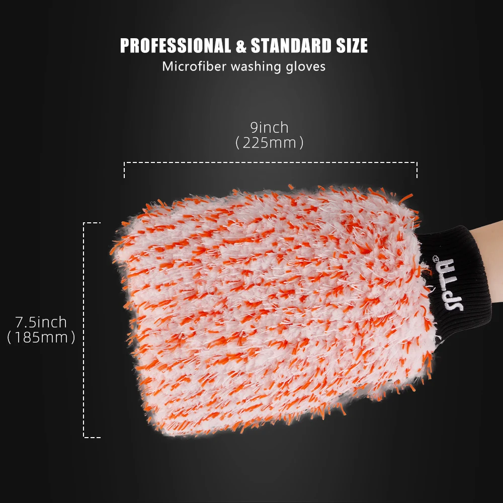 Microfiber Car Wash Mitt Gloves for Effective Washing Machine Washable Lint Free Scratch Free