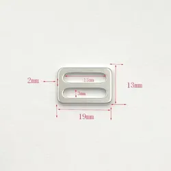 Stainless Steel Tri - Glide Slider Buckles - 10Pcs (StainlessSteel - 15mm)