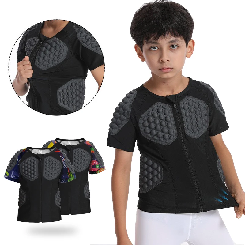 Children Teens Anti-Collision Soccer Suit Set-Balance Bike Roller Skating Basketball Football Protective Gear Shirt/Shorts Set