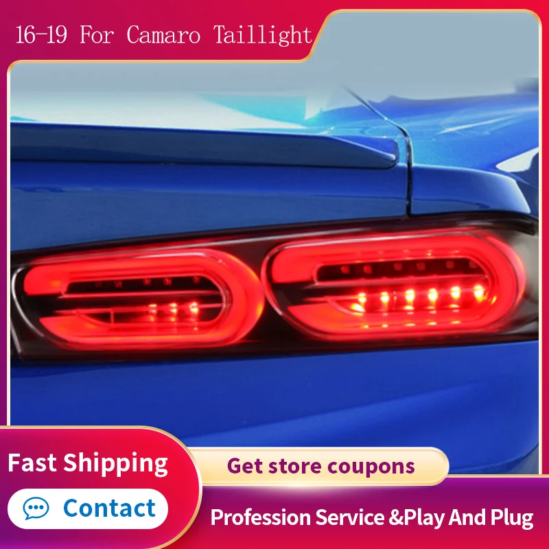 

Автомобильный Стайлинг для Chevrolet Camaro, задние фонари 2016-2019, новый Camaro, динамический сигнал поворота, задний фонарь DRL, тормозные задние аксессуары
