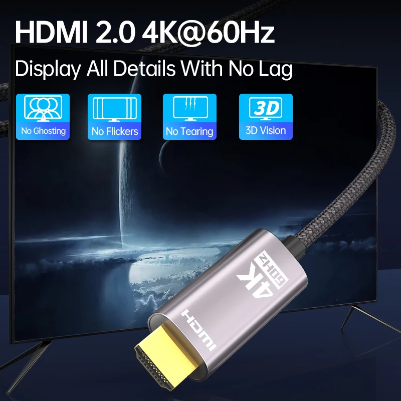 USB C HDMI Cable 4K60Hz UHD Type C to HDMI Converter for MacBook