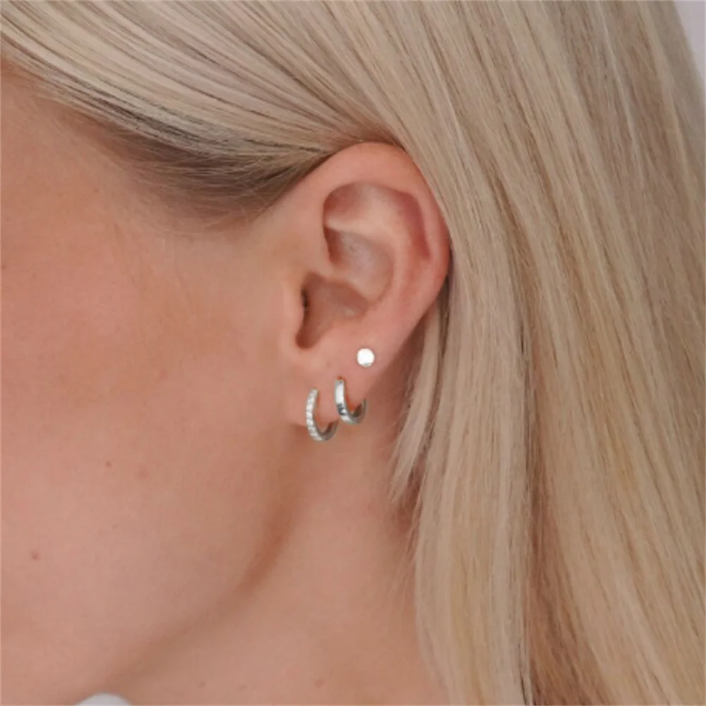 CANNER 여성용 S 피어싱 스터드 귀걸이, 고급 쥬얼리 선물, Brincos Pendientes, 세트 당 3 개, 신제품