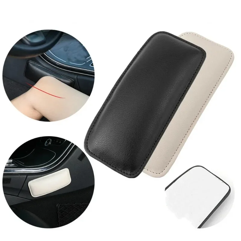 Leather Knee Pad Car Interior Pillow Comfortable Elastic Cushion Memory Foam Universal Thigh Support Accessories 18X8.2cm car seat cushion car cushion knee cushion