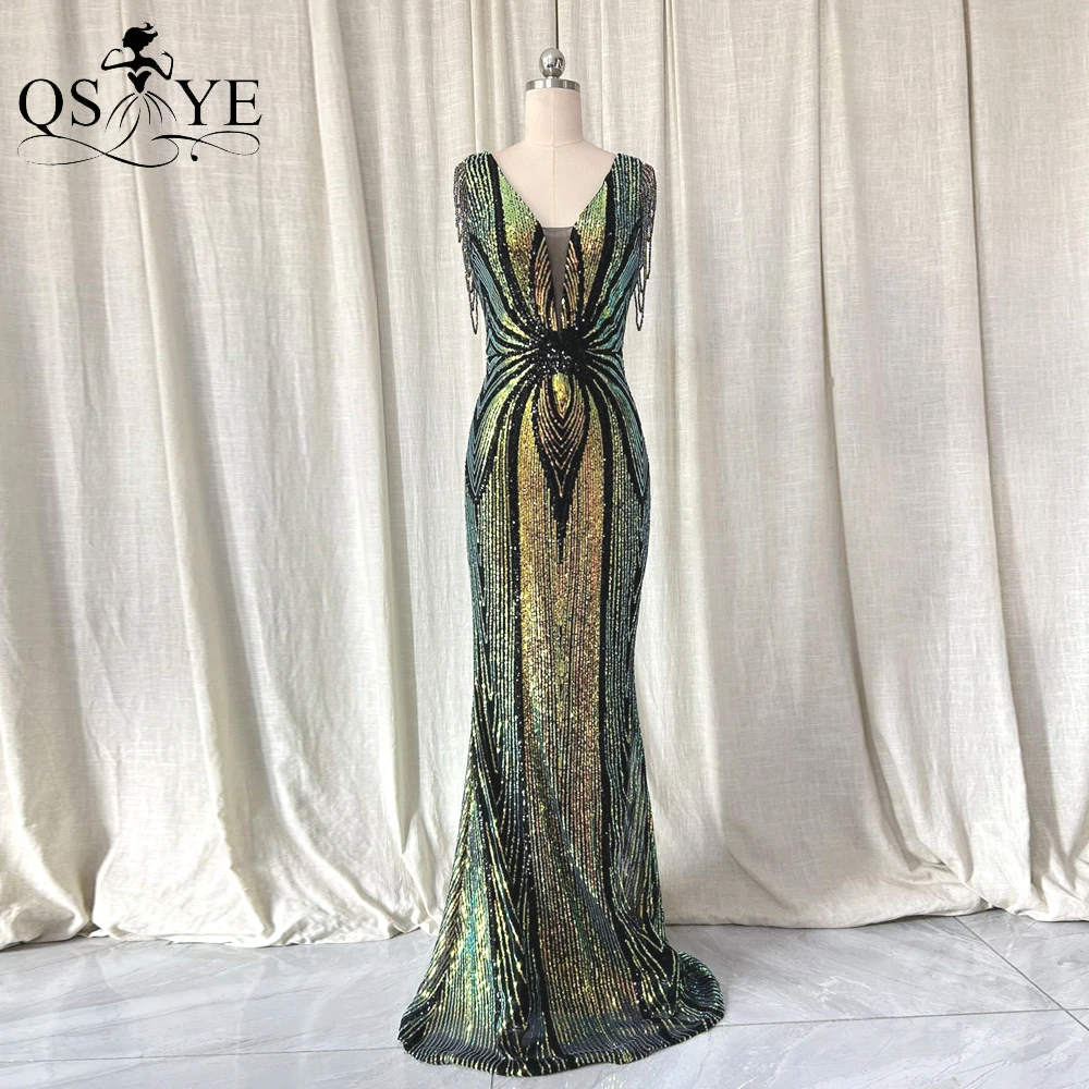 

Блестящие яркие золотистые черные вечерние платья с V-образным вырезом, блестящее облегающее черное платье с бретельками и рукавами