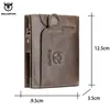 BULLCAPTAIN Men RFID Blocking Bifold Wallet Genuine Leather Card Holder Wallets with 15 Card Slots 6