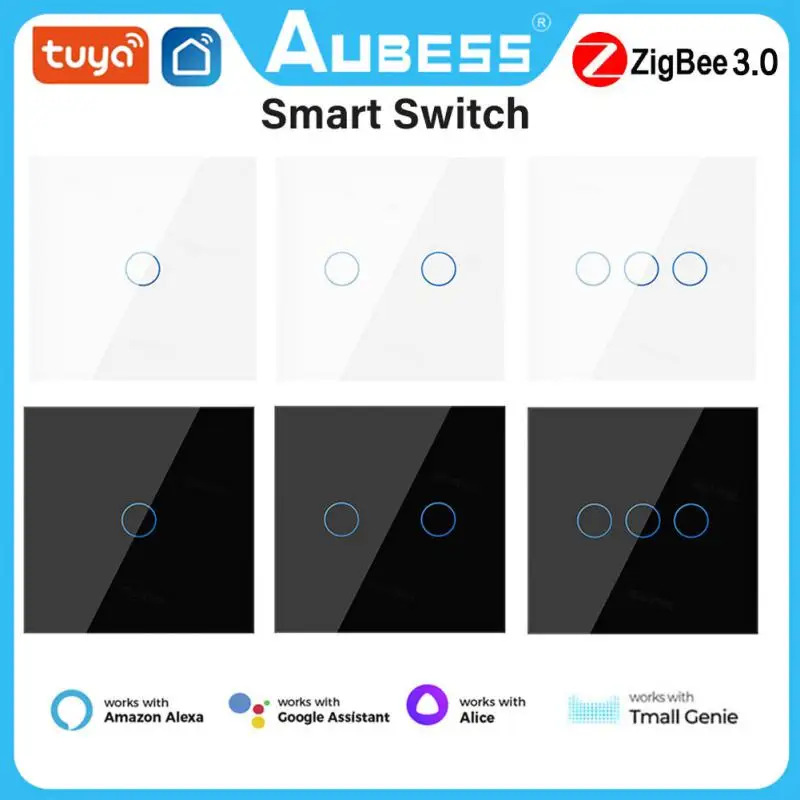 

Умный выключатель Zigbee с поддержкой Alexa No нейтрального управления, работает с Google 1/2/3 Gang Smart Life Home