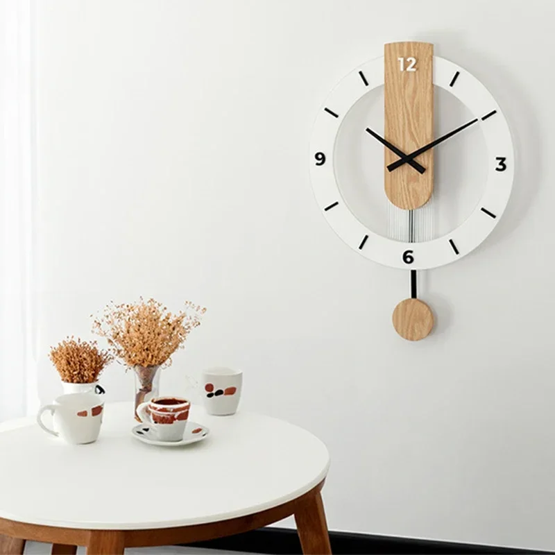 

Silent Swing Clock Wall Clock Living Room Wall Decoration Silent Modern Simple Clock Dining Room Creative Fashion Quartz Clock