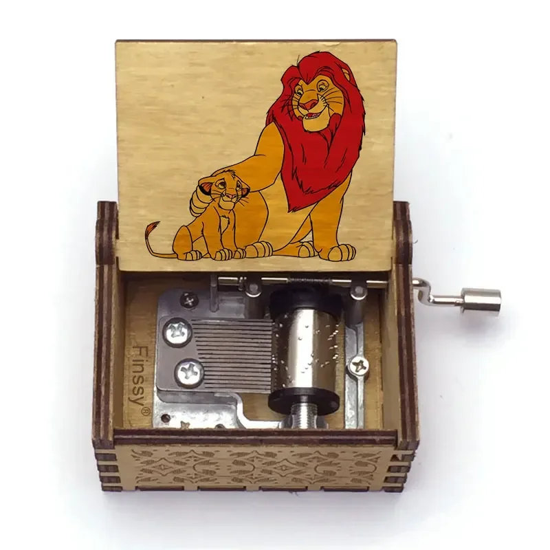 color print Lion King can you feel the love tonight Music Box Hand ed Wooden Musical Christmas Birthday Gift Decoration music box carousel music box