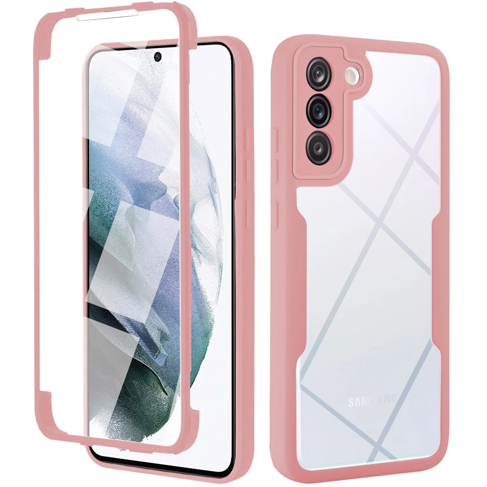 360 All Inclusive Case For Samsung S22 Ultra S21 Plus FE A72 A22 A12 A32 A52 A72 A82 A21S A51 A71 A13 A33 A53 Front+Back Cover kawaii phone case samsung