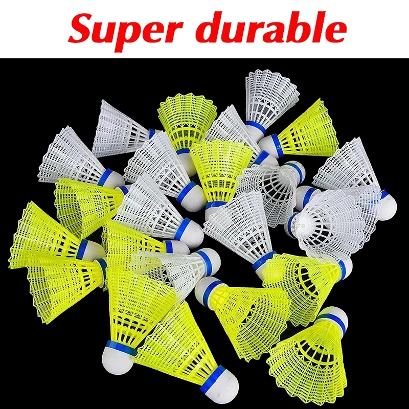 1PCS Indoor And Outdoor Sports Badminton Ball Plastic Badminton Ball Durable Yellow White Student Nylon Durable