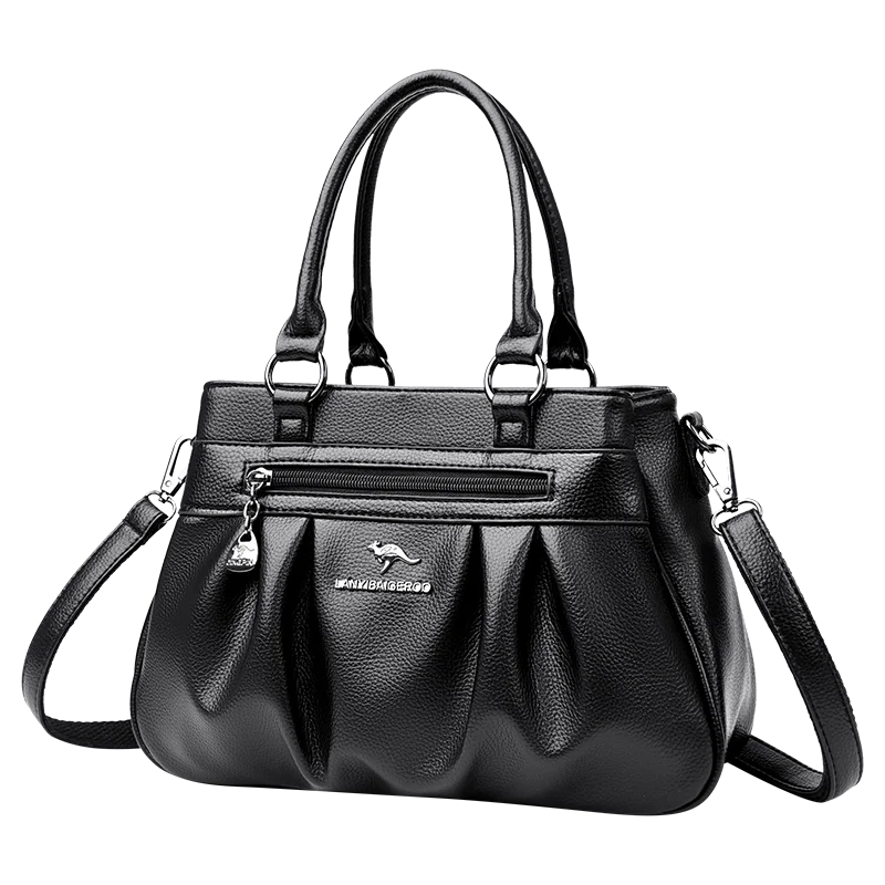 حقيبة جلد نسائية فاخرة 3 طبقات